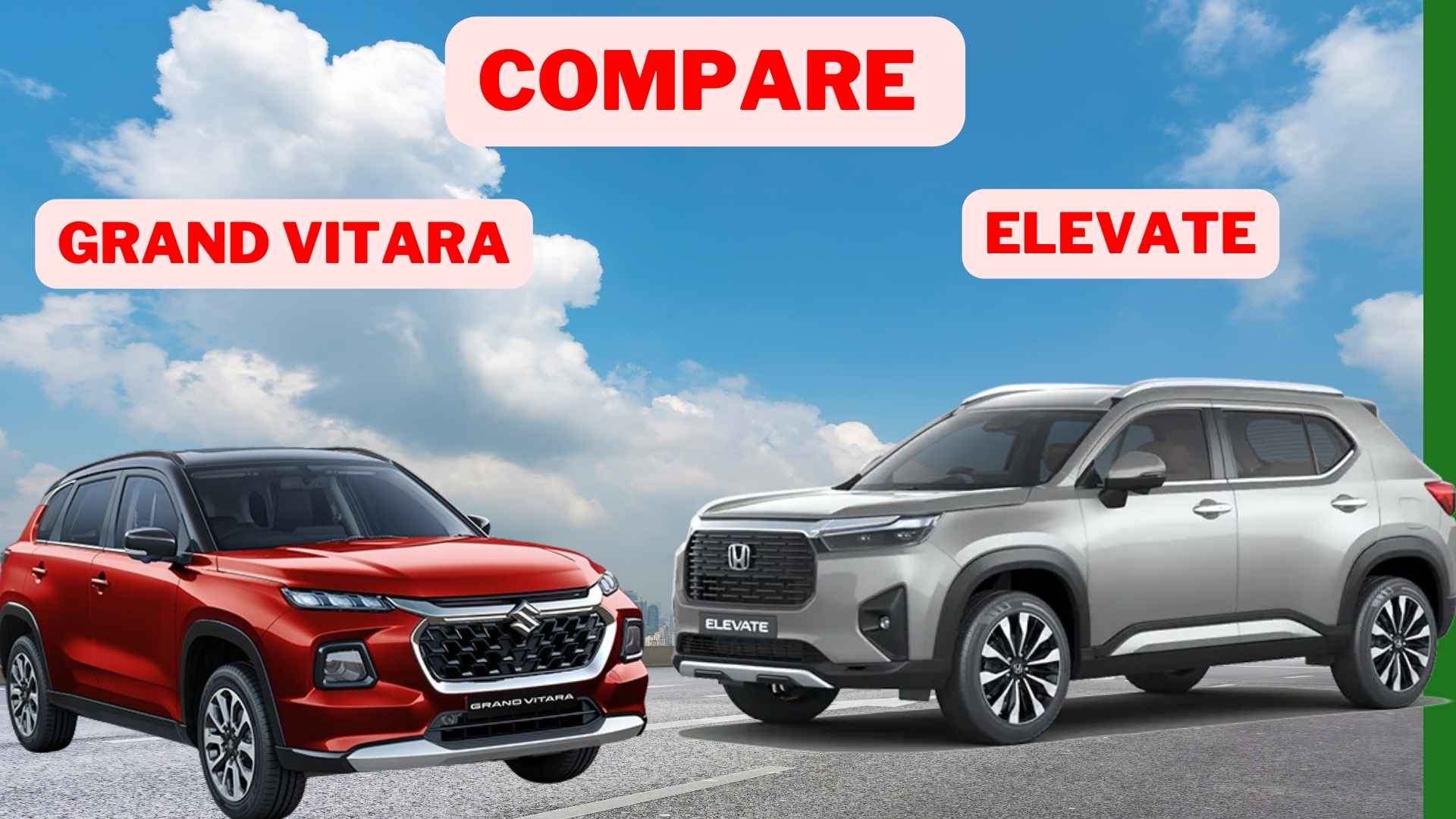 Honda Elevate vs Maruti Grand Vitara